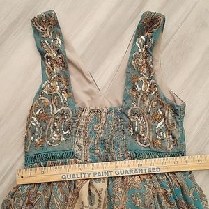 Anthropologie Ranna Gil beaded Paisley maxi dress
